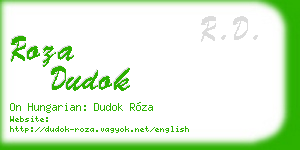 roza dudok business card